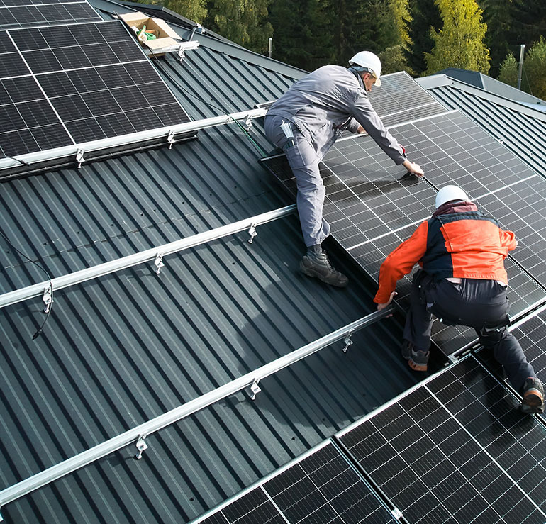 Removal of rooftop solar panels
